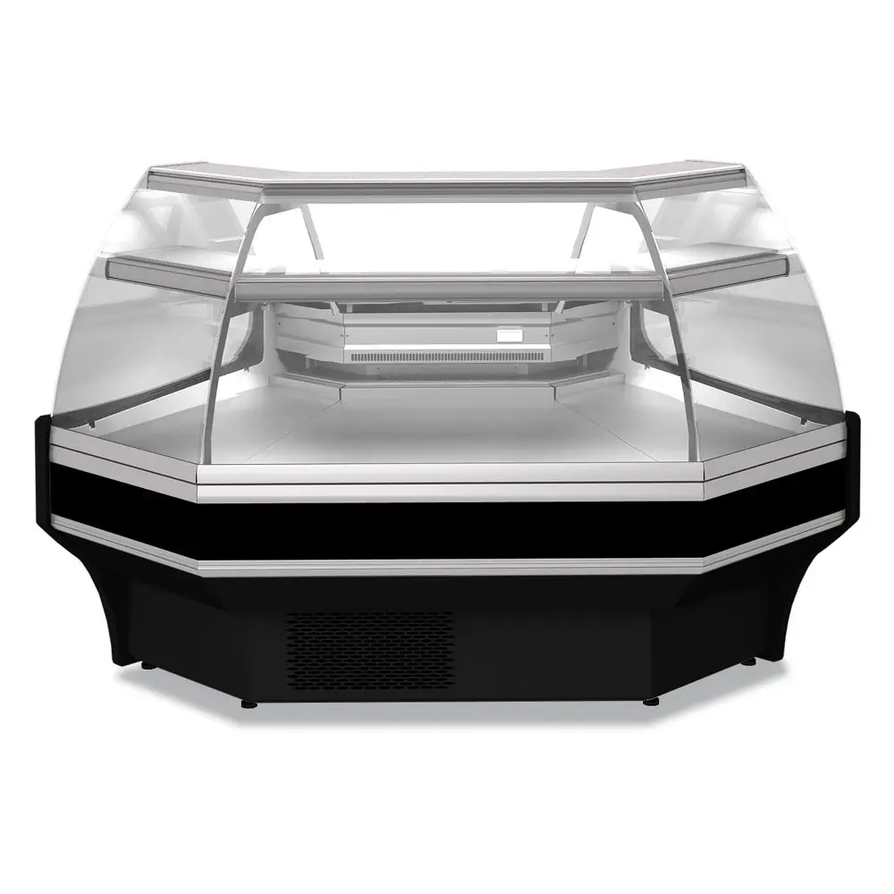 Diamond ATL/C93-RA-B5 Black Open Angle Refrigerated Serveover Counter, 1325mm