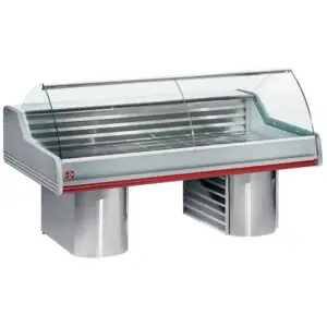 Diamond SG15B/C1-R2 Refrigerated display counters with curved glass, on bases
