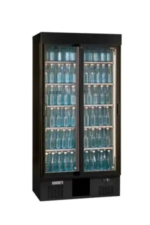 Gamko Maxiglass MG3/500SD Maxiglass Sliding Glass Double Door Upright Bottle Cooler, 500 Litres