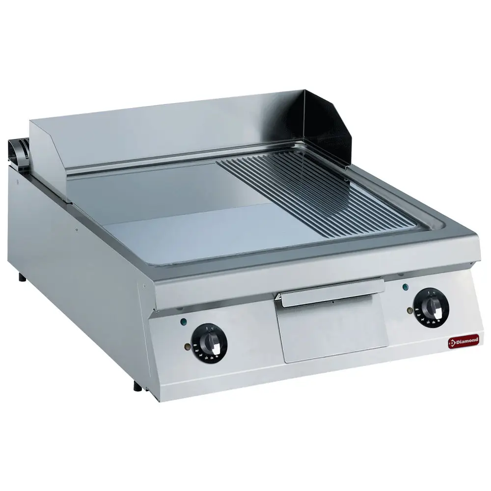 Diamond E22/PM8T-NE 2/3 Smooth 1/3 Ribbed Electric Cooking Plate, 15kW