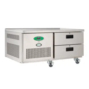 Foster LL2/1HDRW/14-115 2 Drawer Low Level Reduced Width Stainless Steel Refrigerated Counter, 140 Litres
