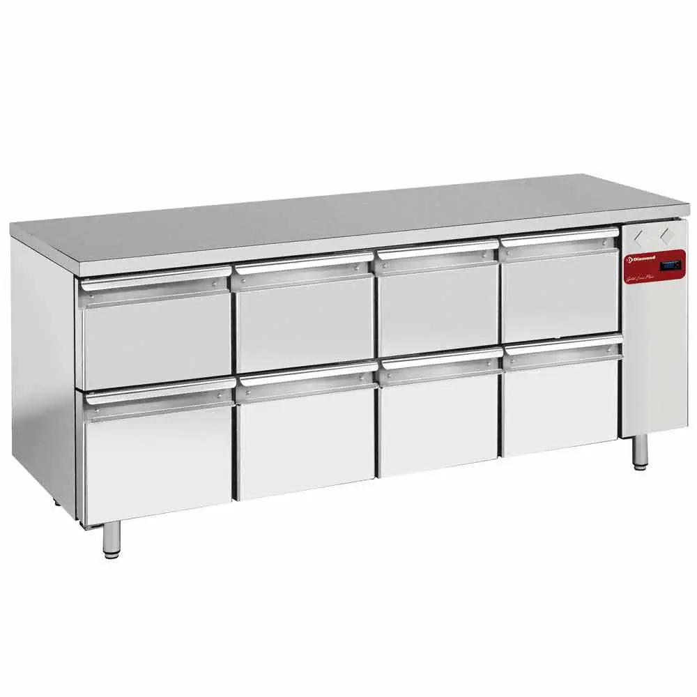 Diamond TS4N/H_4XK1/2-H 8 Drawer Stainless Steel Refrigerated Counter