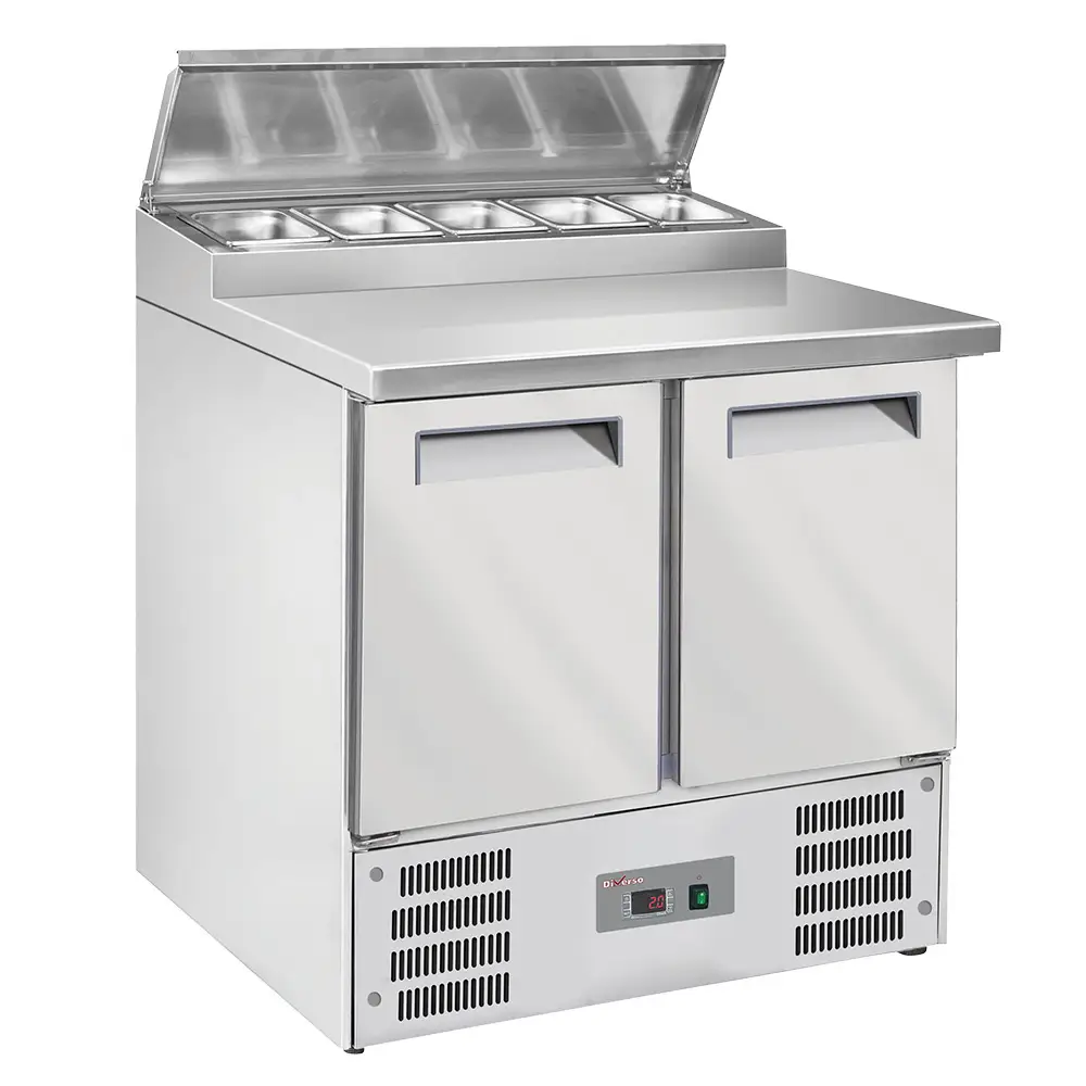 Diverso WR-SAS2-P2 Refrigerated table, 2 doors GN 1/1, + refrigerated structure 5x GN1/6-150 mm