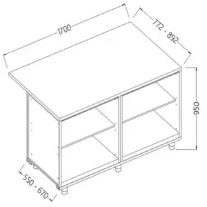 Diamond BC17X/5 Neutral Bar Counter Units_Cashier Section