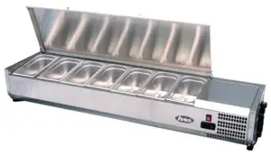 Atosa VRX1400/330S Countertop Topping Unit with 6 x 1/4 GN Pans/Lids, 1415mm