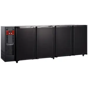 Diamond TAVT/4-R2 Hinged Solid Quad Door Black Bottle Cooler, 783 Litres