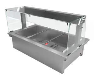 Moffat D3BMSL Drop-In Bain Marie Dry Heat Model with Square Glass Open Front Gantry