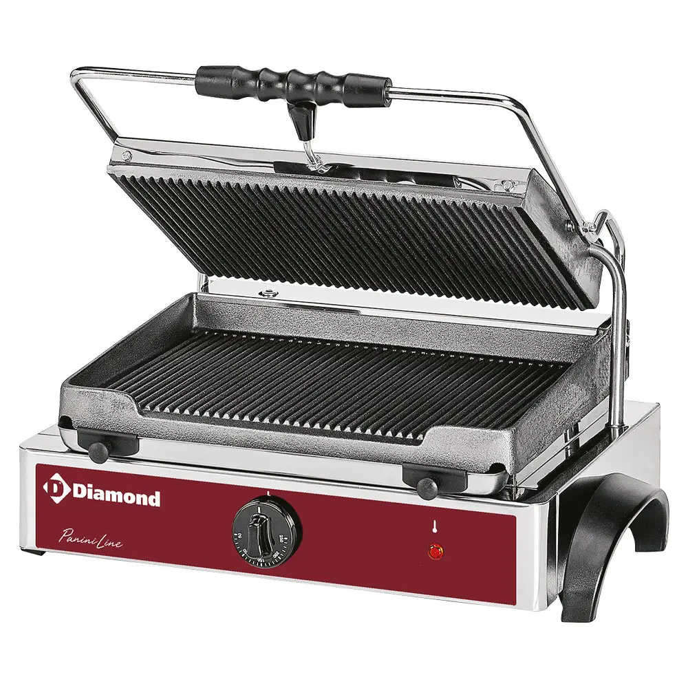 Diamond GR-PANOS Contact Grill, Ribbed Plates
