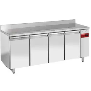 Diamond TPS4N/HA 4 Door Stainless Steel Refrigerated Counter with Splashback, 760 Litres