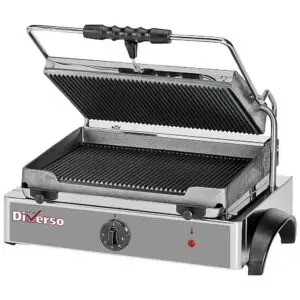 Diverso WR-GRPN-43 Electric panini grill MEDIUM, ribbed plates