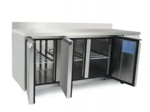 Atosa EPF3472HDSB 3 Door Preparation Counter Freezer with Splash Back, 420 Litres