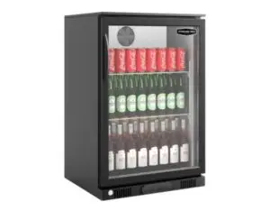 Sterling Pro GRADED Green SP1HC-BK Hinged Single Door Bottle Cooler, 106 x 330ml Bottles
