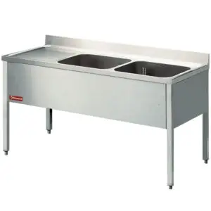 Diamond L1620S-KD-D 2 Tanks Sink w/ Left Draining Board