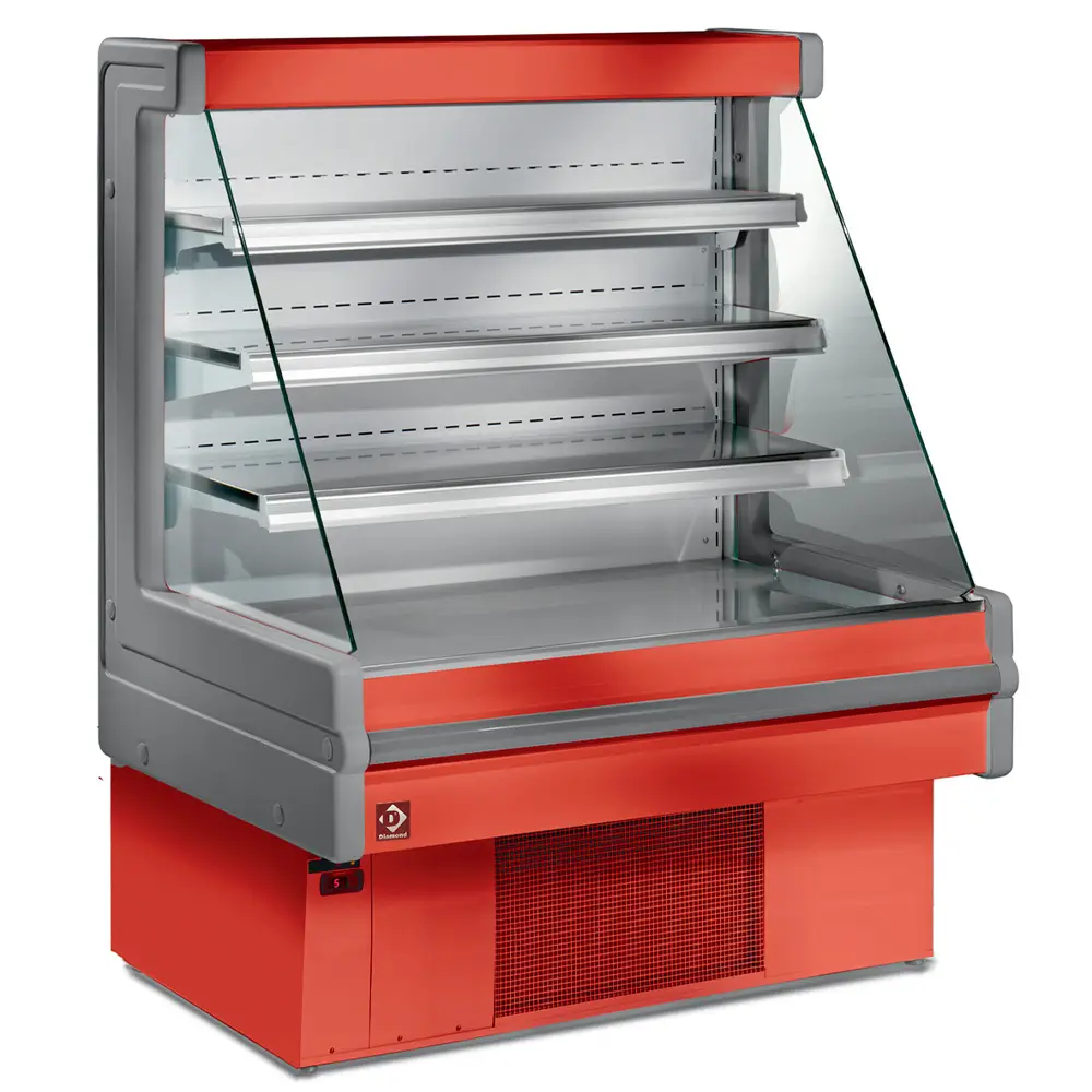 Diamond MN15B-B1/R2 Red Refrigerated Patisserie & Deli Counter, 1500mm
