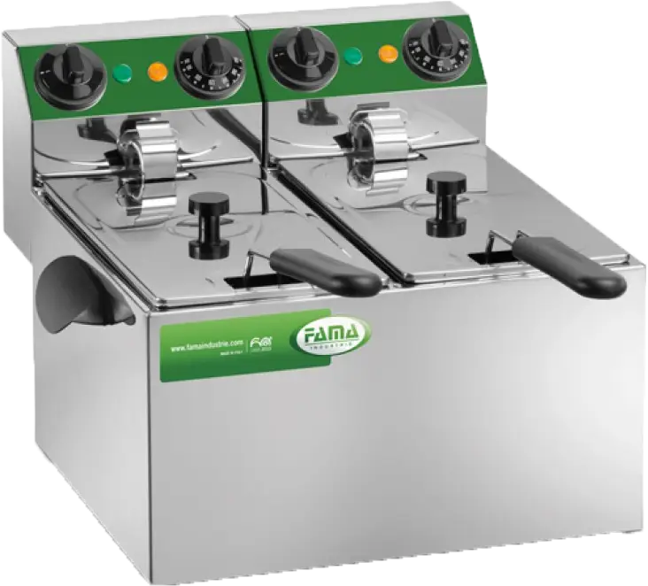 Fama MFR 240 Countertop Double Basket 2 x 3 Litre Electric Fryer, 2 x 2kW