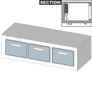 Diamond RS316 Reserve Counter, Static Refrigeration, 3 Large Drawers, With Group