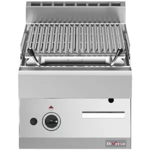 Diverso WR-PLX1-40 Lavastone grill - 1/2 module, cooking grill in cast iron "double face"