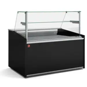 Diamond DET/15-AV-B5 Black Refrigerated Serveover Counter with Understorage, 1505mm