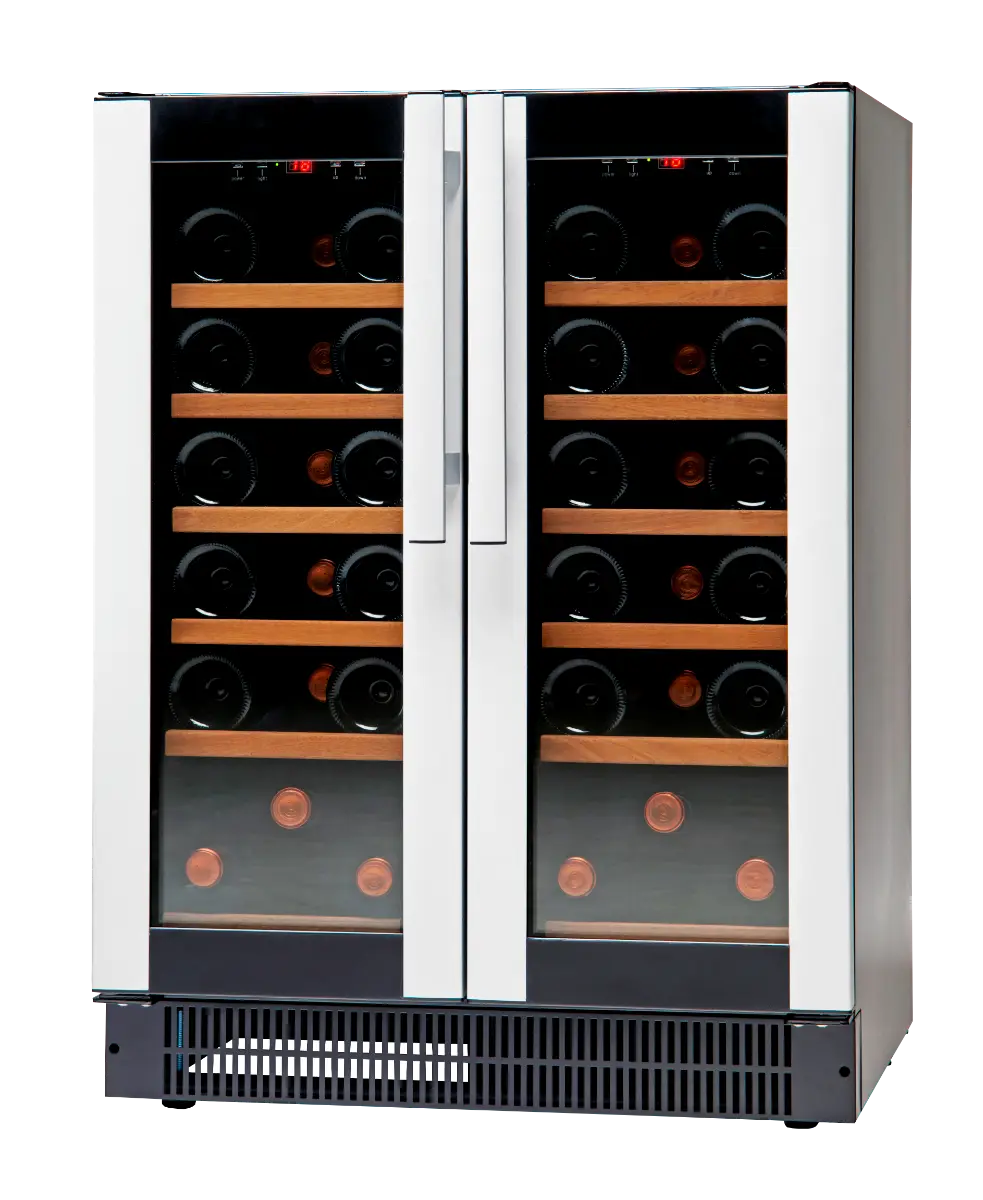 Vestfrost W 38 Glass Single Door Multi-Zone Black Compact Wine Cabinet, 38 x 750ml Bottles