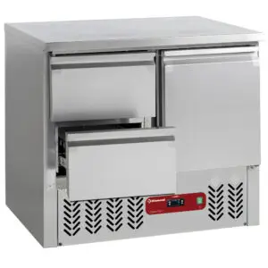 Diamond SA2/R6_GC1/2/R6 1 Door Stainless Steel Refrigerated Counter with 2 Drawers, 240 Litres