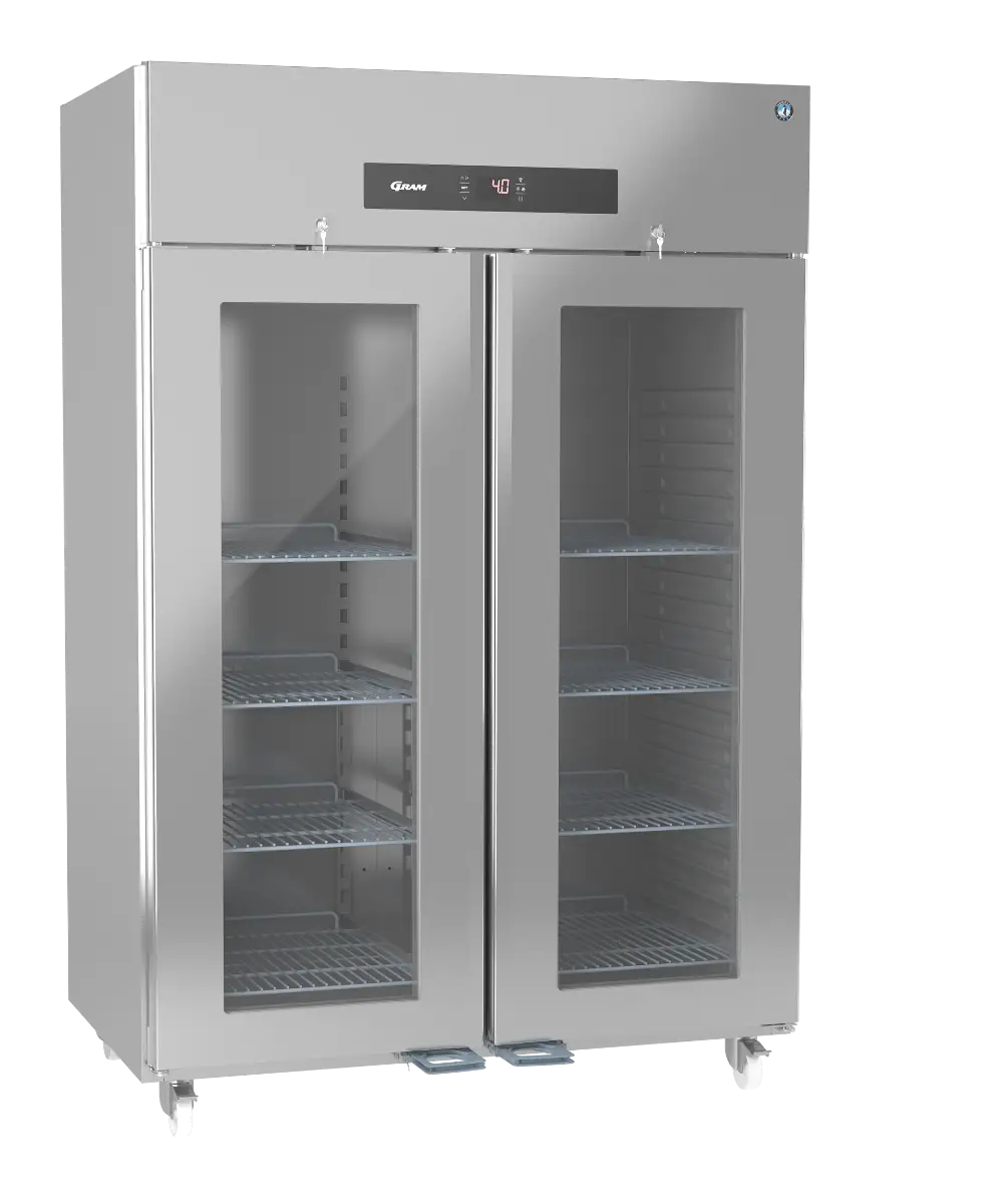 Hoshizaki Premier KG 140 C U Glass Double Door Stainless Steel Upright Display Refrigerator, 1400 Litres