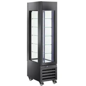 Diamond MAX-305-PB Black 5 Levels Glass Pastry Showcase, 260 Litres