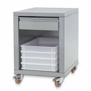 Diamond SDP/PF Stainless Steel Support + Drawer, On Wheels, For Forming Machines