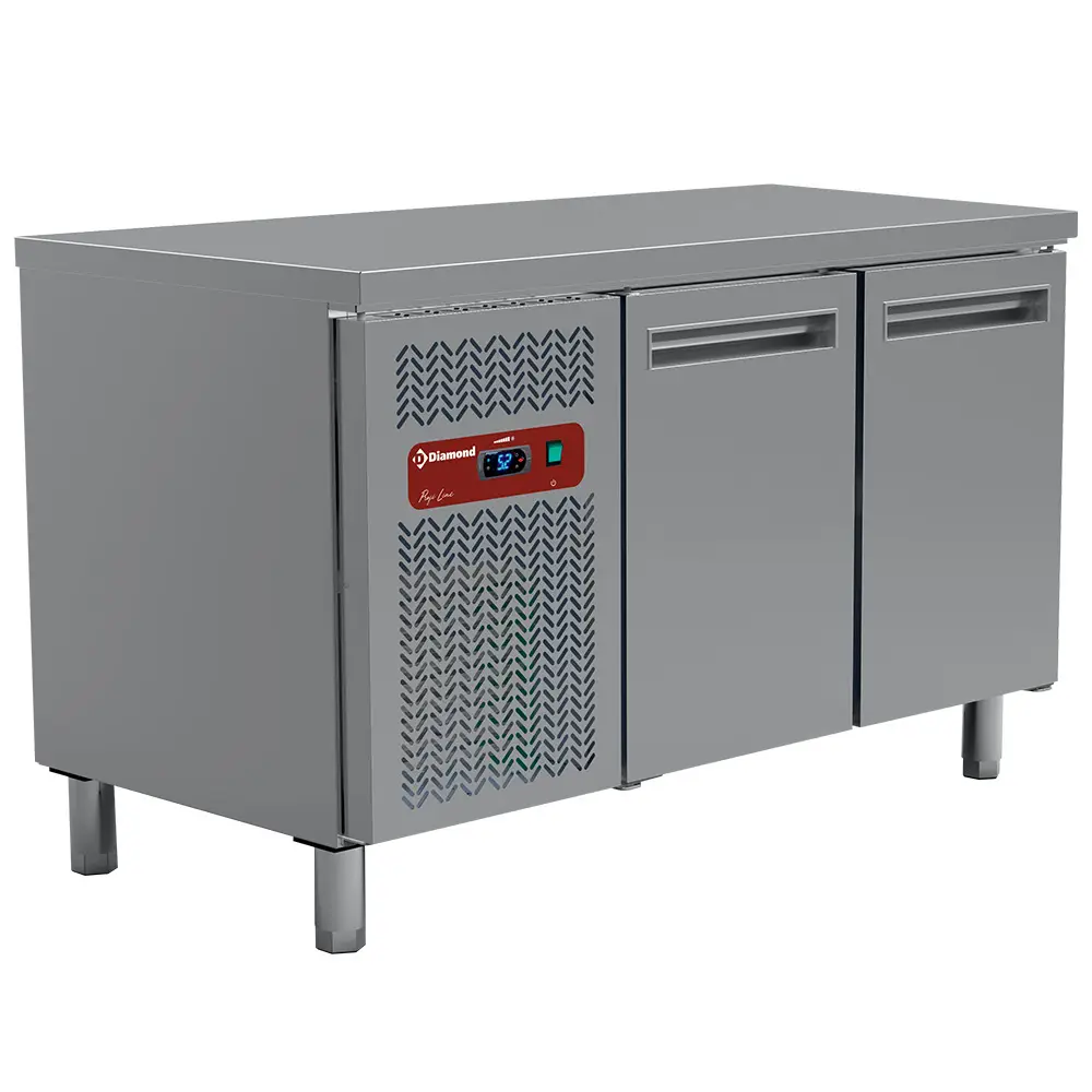 Diamond MR2/R2 2 Door Stainless Steel Refrigerated Preparation Counter, 260 Litres