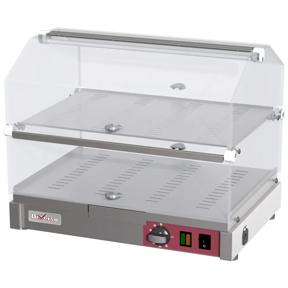 Diverso WR-EVC2-65 Countertop heated display case, 2 levels L500mm