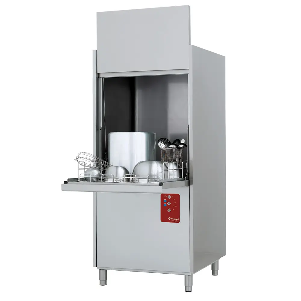 Diamond DP7L/8P Pot & Utensil Washer with Break Tank, 24 Baskets/hour