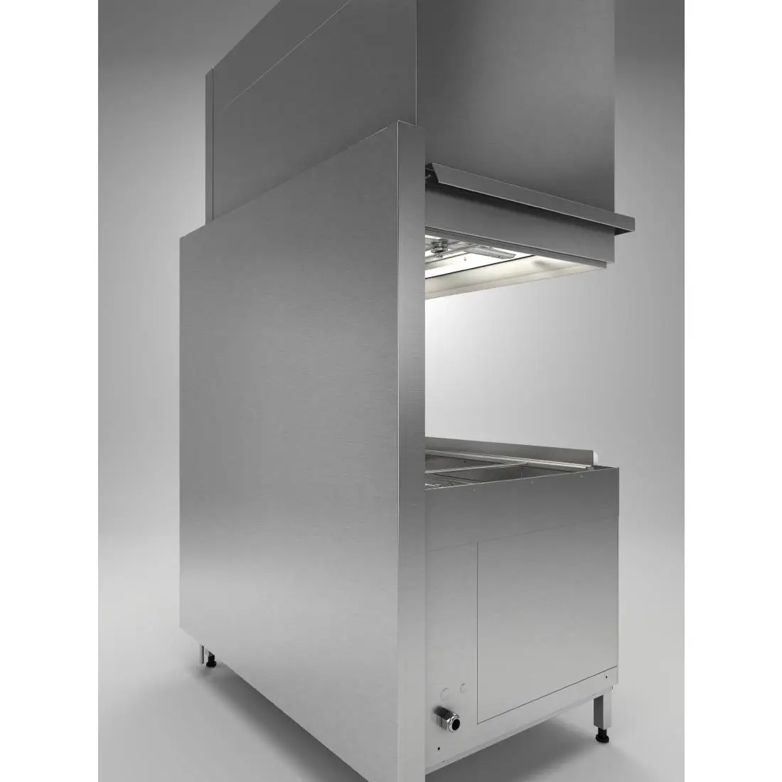 Hobart UXTLHR-10A Utensil Washer with Drain Heat Recovery, Base Rack, Tray Support & 1 Open Basket - Image 7