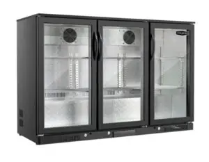 Sterling Pro GRADED Green SP3HC-LOW-BH Hinged Triple Door Low Height Bottle Cooler, 274 x 330ml Bottles