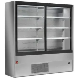 Diamond PD12/A7-R2 Grey Refrigerated Multideck with Glass Sliding Doors, 1200mm
