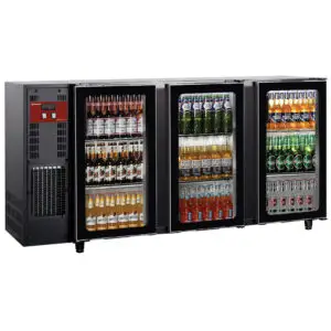 Diamond TAVT/3G-R2 Hinged Glass Triple Door Black Bottle Cooler, 579 Litres