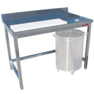 Diamond TPC1870A Preparation Table Meat/Fish, Wall