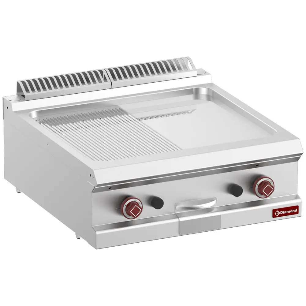 Diamond G7/PMCD7T-N Gas 1/2 Smooth 1/2 Ribbed Fry Top Grill