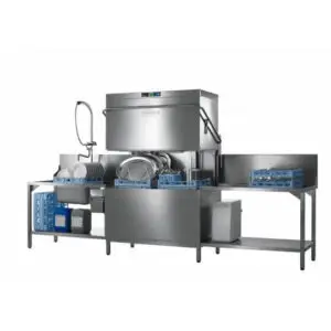 Hobart AUPTW-10B 500mm Basket Hood / Passthrough Dishwasher with Drain Pump, 18 Plates