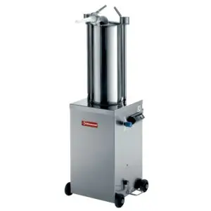 Diamond BSH-15A Stainless Steel Hydraulic Vertical Sausage Filler, 15 Liters On Wheels