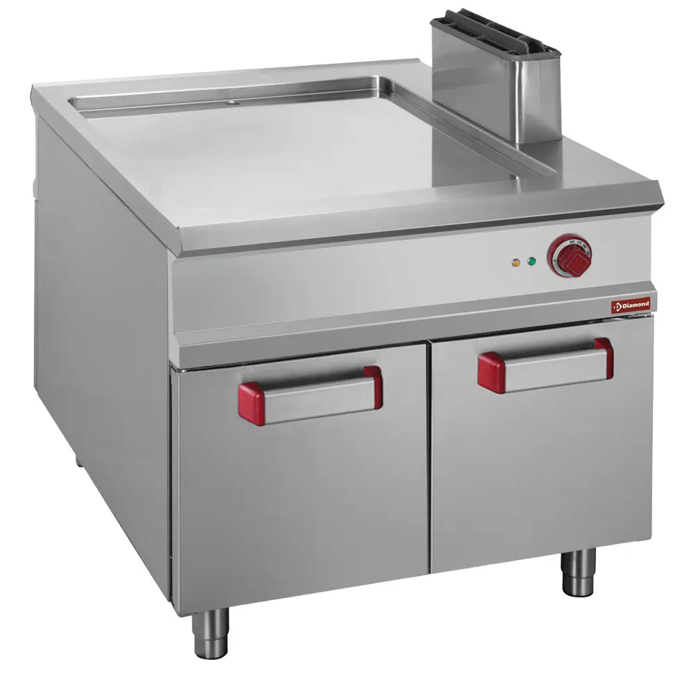 Diamond G1/PLCA2 Freestanding Smooth Fry Top Gas Griddle on Netrual Closed cupboard