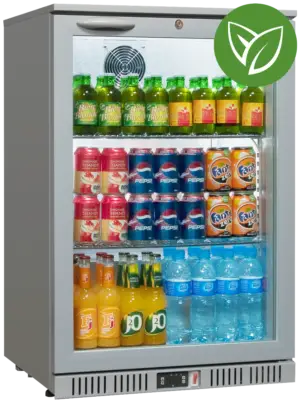 Sterling Pro Green SP1HC-GR Hinged Single Door Grey Bottle Cooler 120 Litres / 106 x 330 ml Bottles
