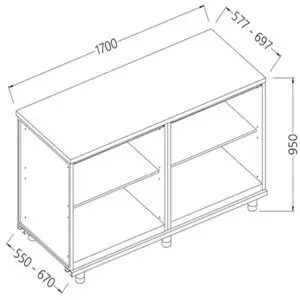 Diamond NN17X Neutral Rear Cabinet