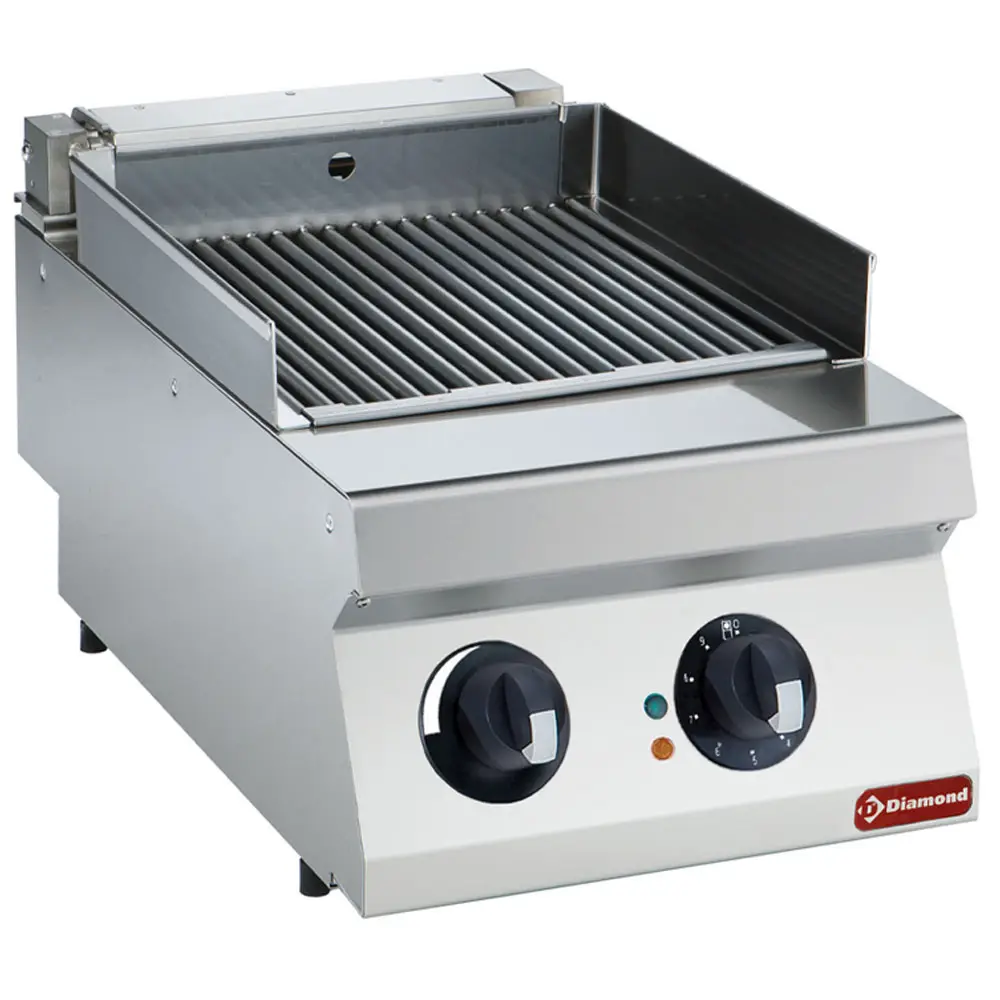 Diamond E17/GPLP1-HP Ribbed Electric Griddle Cooking Plate, 3.75kW