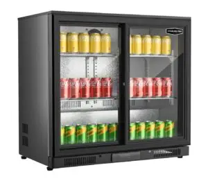 Sterling Pro Green SP2HC-BS Sliding Double Door Bottle Cooler, 180 x 330ml Bottles