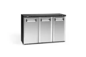 Gamko Maxiglass MG3/315CS Maxiglass Hinged Stainless Steel Front Triple Door Undercounter Bottle Cooler, 315 Litres