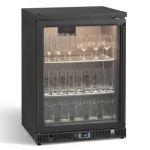 Gamko GF/100LG Left Hand Hinged Glass Single Door Anthracite Bottle Cooler, 50 Pint Glasses