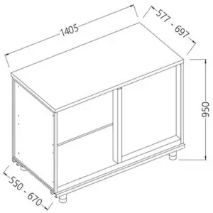 Diamond LN90DX Back Cabinet Angular Right Neutral - Case