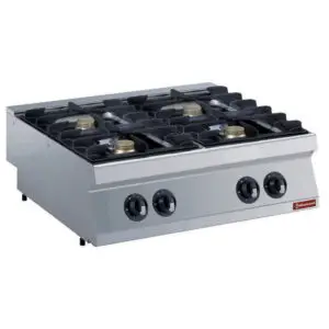 Diamond G17/4F8T-N 4 Burner Countertop Gas Range Cooker