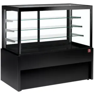 Diamond CB15NN-B9-P Panoramic Display Counter, Neutral, 4 Levels, Without Storage Room - Black