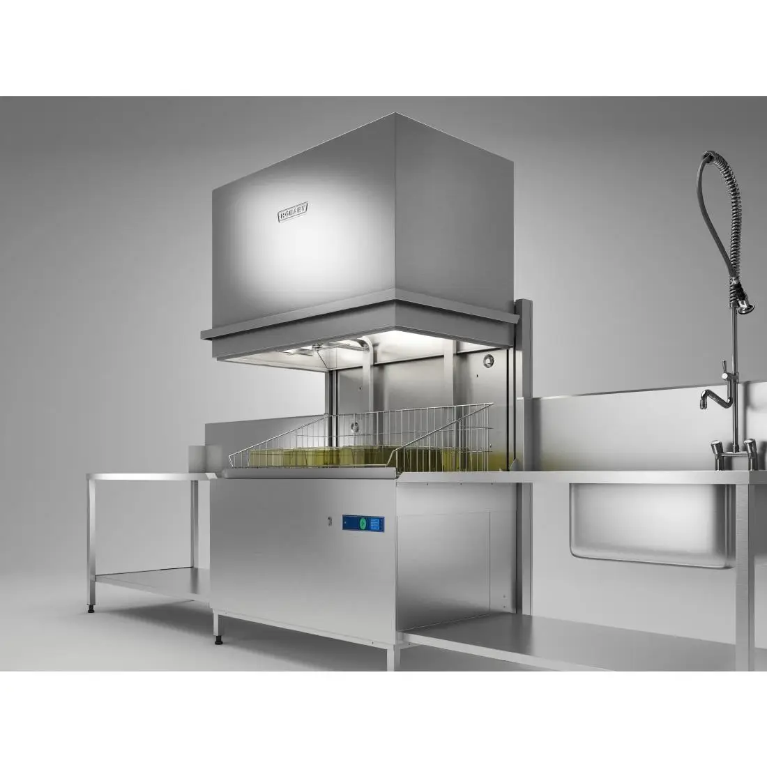 Hobart UXTH-10A Utensil Washer with Base Rack, Tray Support & 1 Open Basket - Image 5