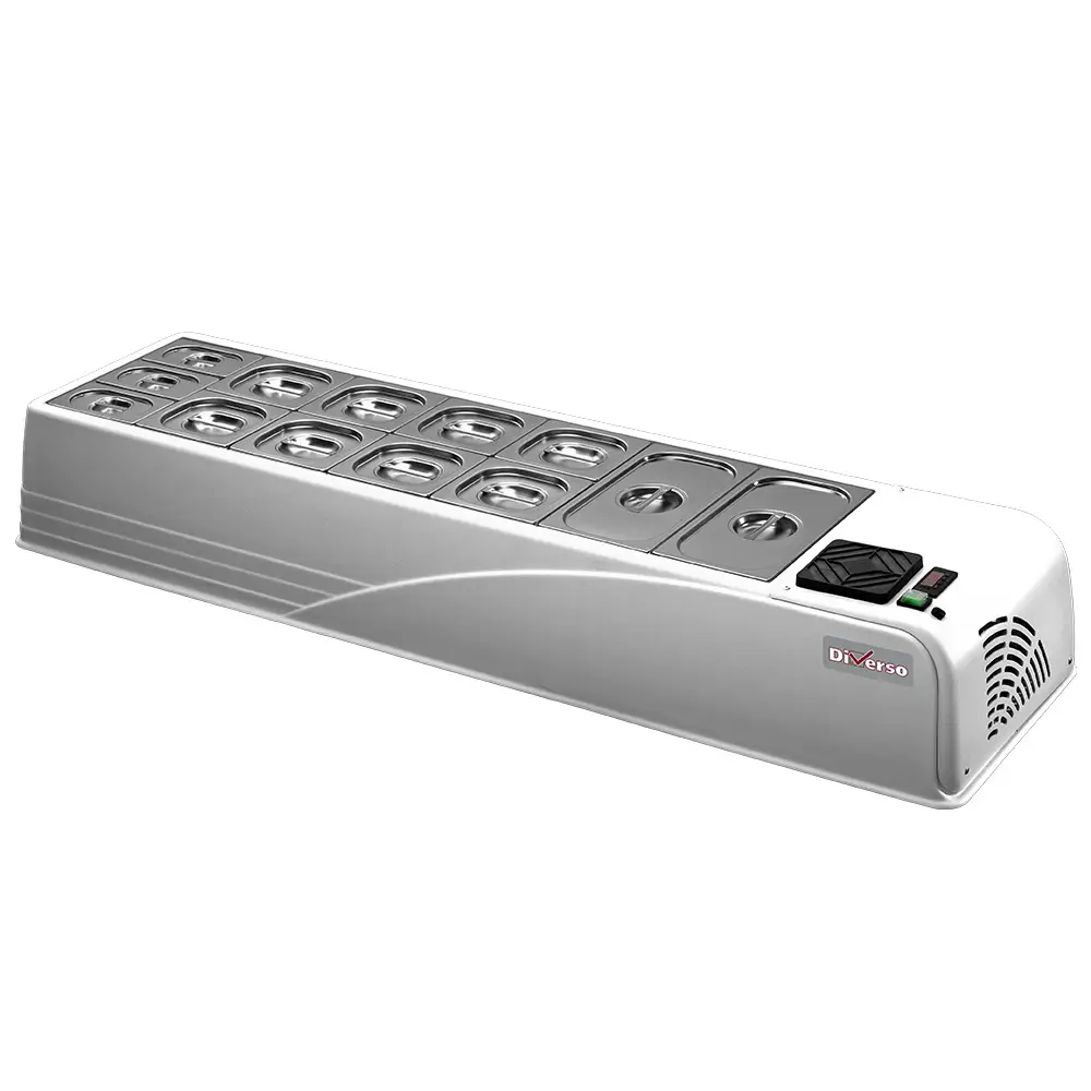 Diverso WR-MIDI-R2 Refrigerated food set up structure 7x 1/3 h150 mm